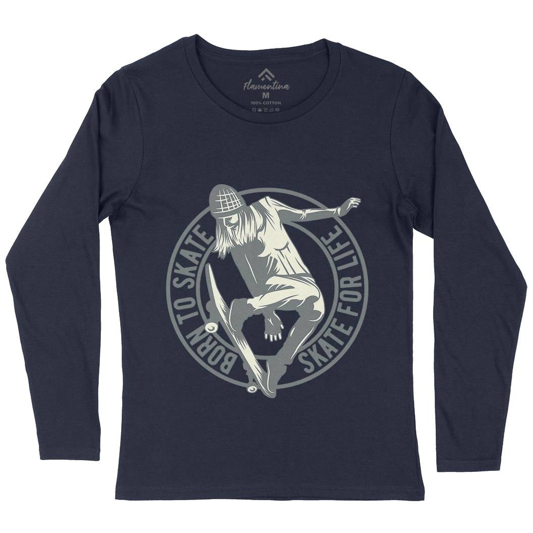 Skater Womens Long Sleeve T-Shirt Skate B335