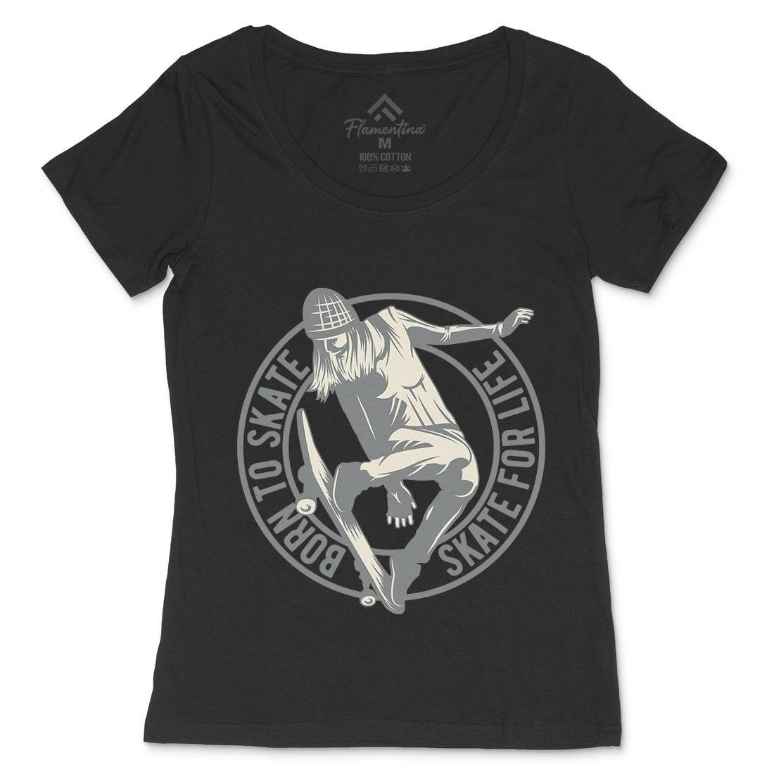 Skater Womens Scoop Neck T-Shirt Skate B335