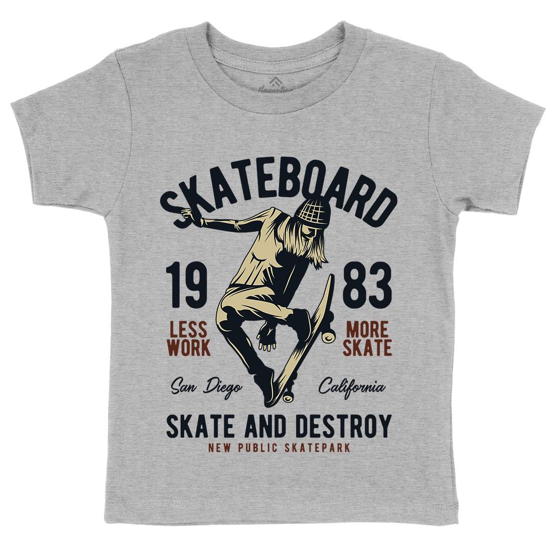 Skater Kids Organic Crew Neck T-Shirt Skate B336