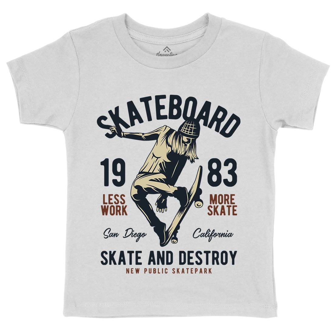 Skater Kids Organic Crew Neck T-Shirt Skate B336