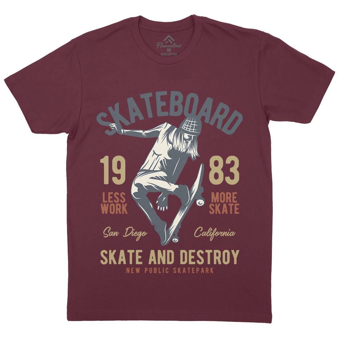 Skater Mens Crew Neck T-Shirt Skate B336