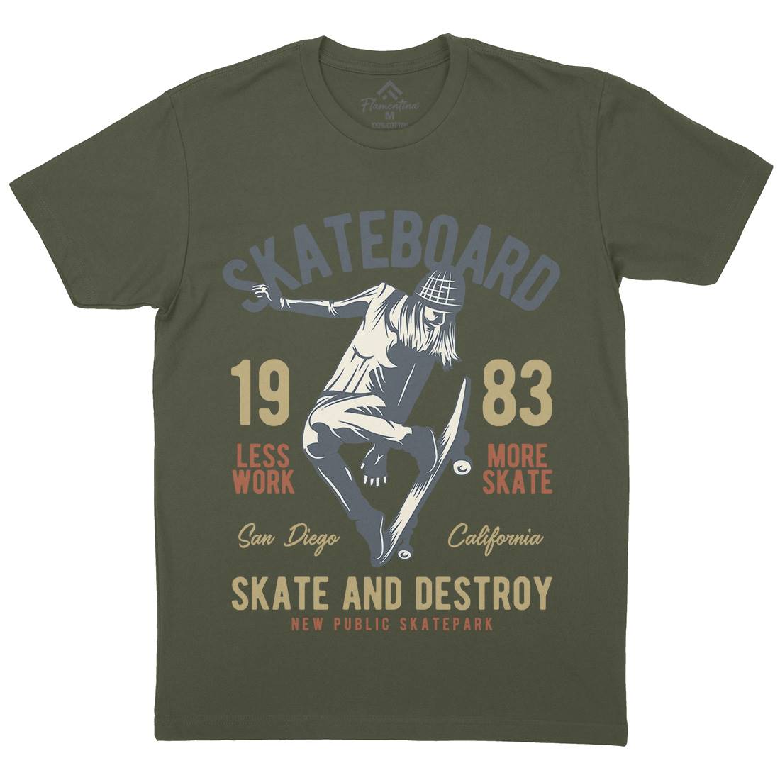 Skater Mens Crew Neck T-Shirt Skate B336