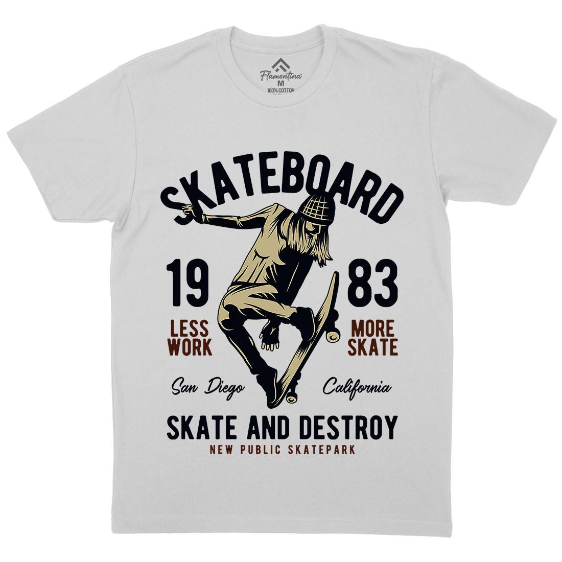 Skater Mens Crew Neck T-Shirt Skate B336