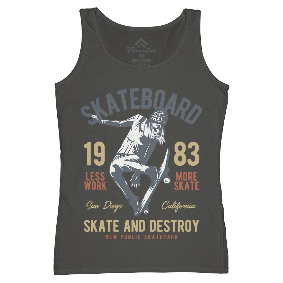 Skater Womens Organic Tank Top Vest Skate B336