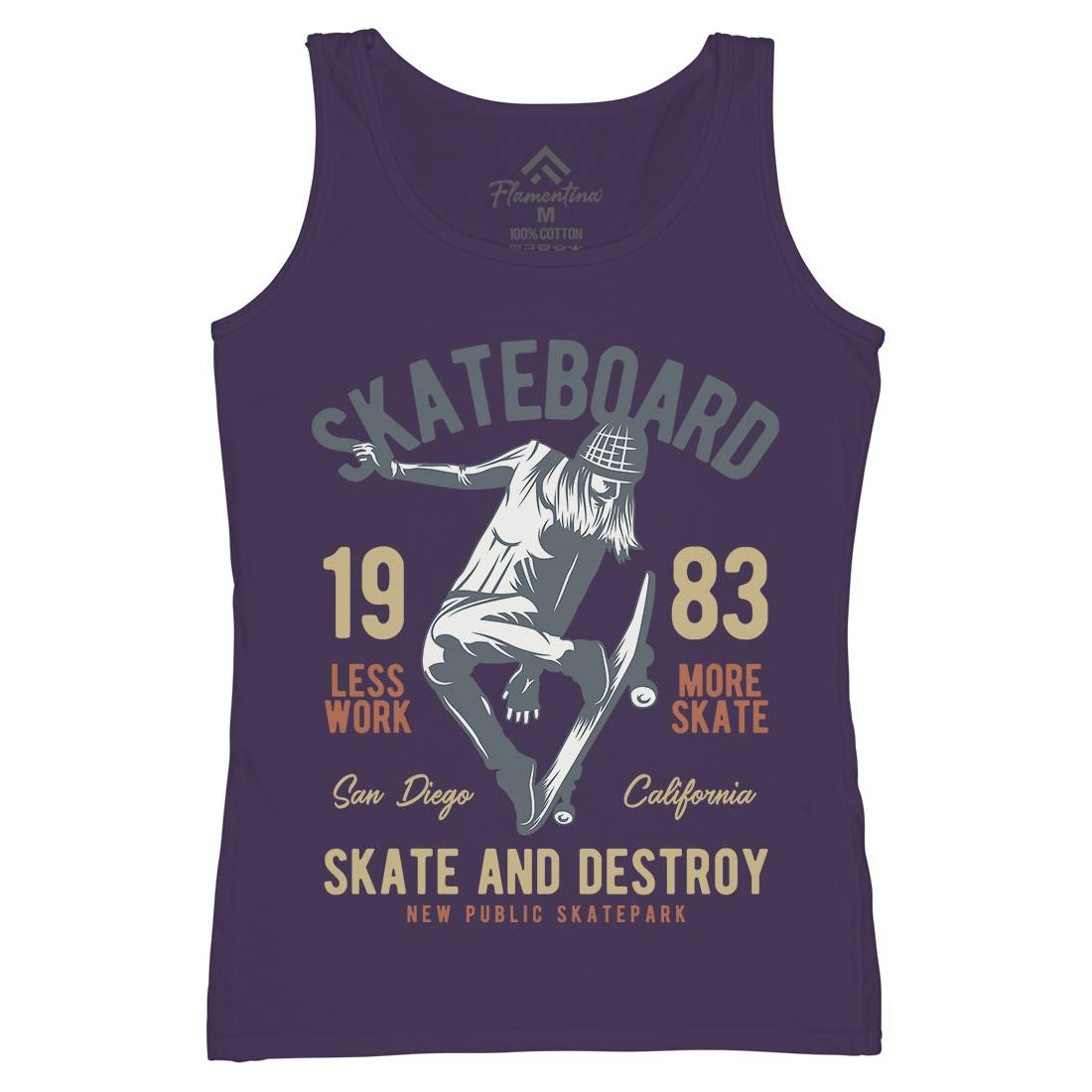Skater Womens Organic Tank Top Vest Skate B336