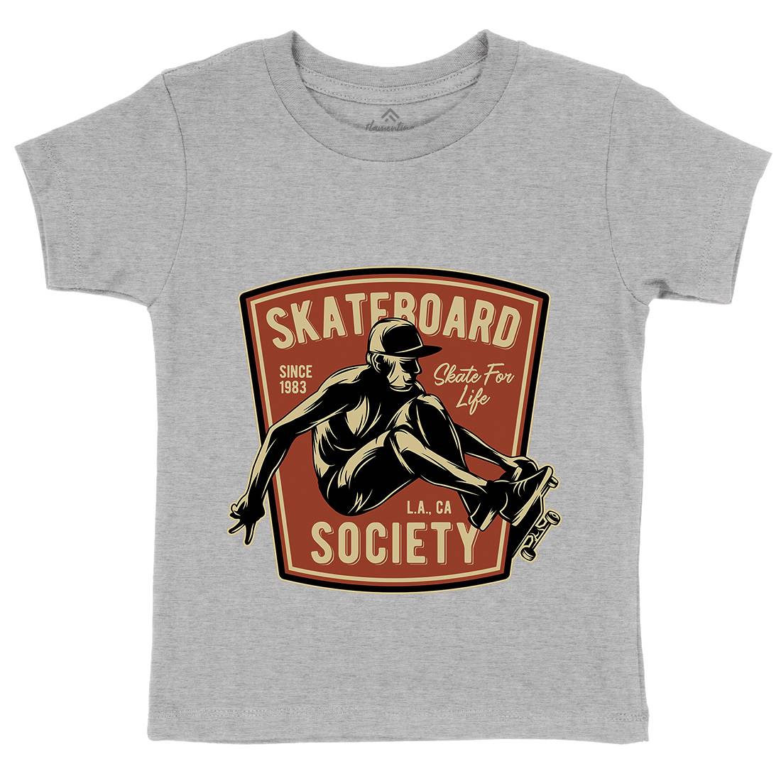 Skater Kids Organic Crew Neck T-Shirt Skate B337
