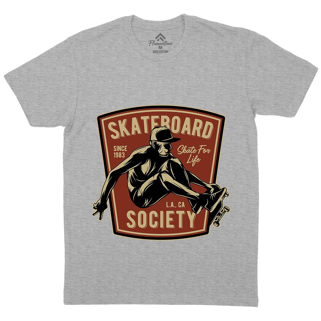 Skater Mens Crew Neck T-Shirt Skate B337