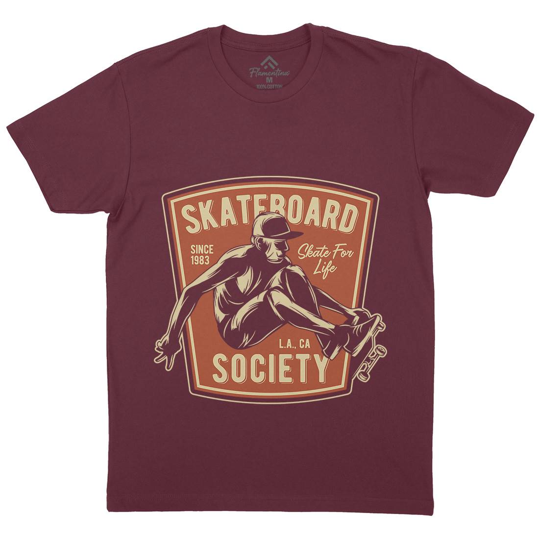 Skater Mens Crew Neck T-Shirt Skate B337