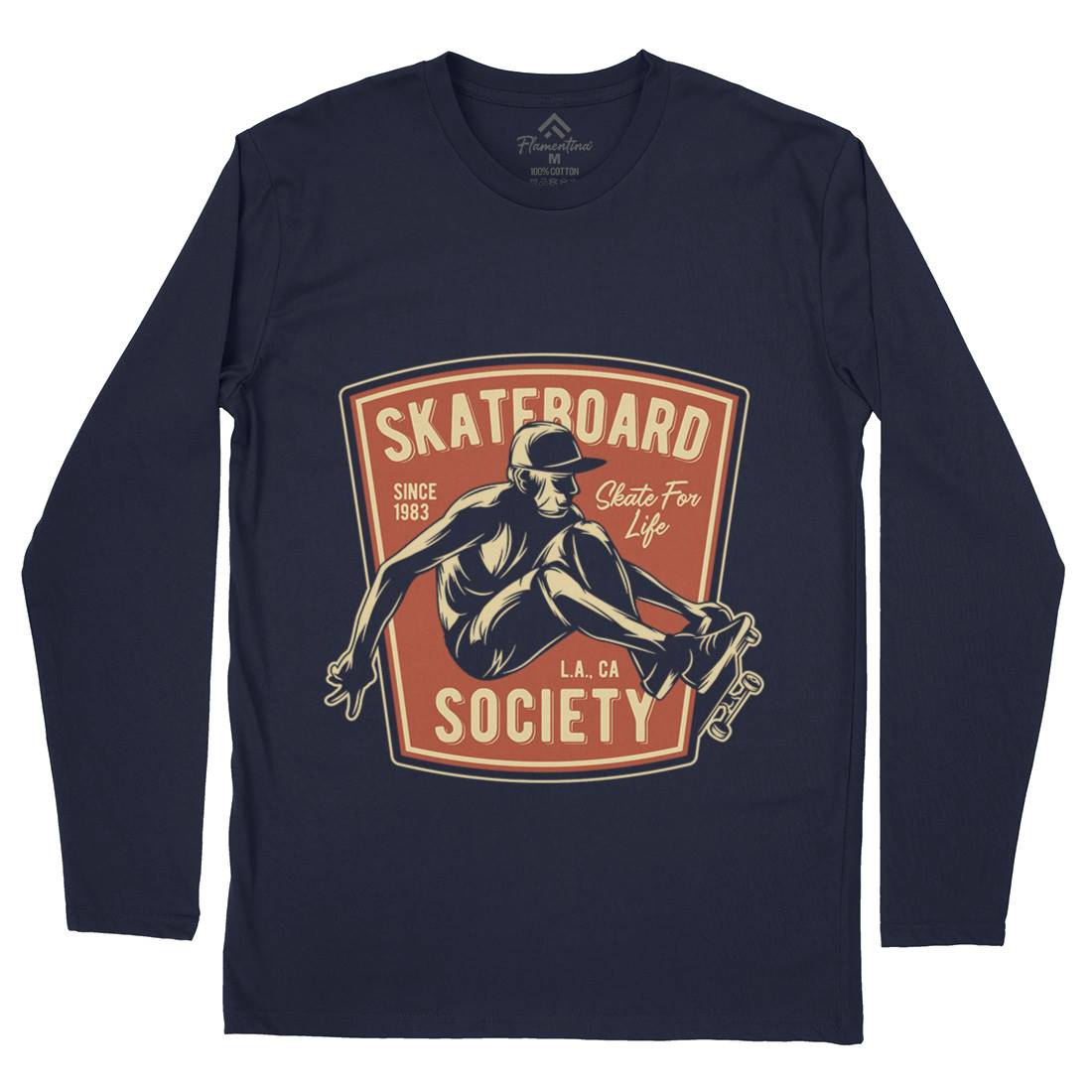 Skater Mens Long Sleeve T-Shirt Skate B337