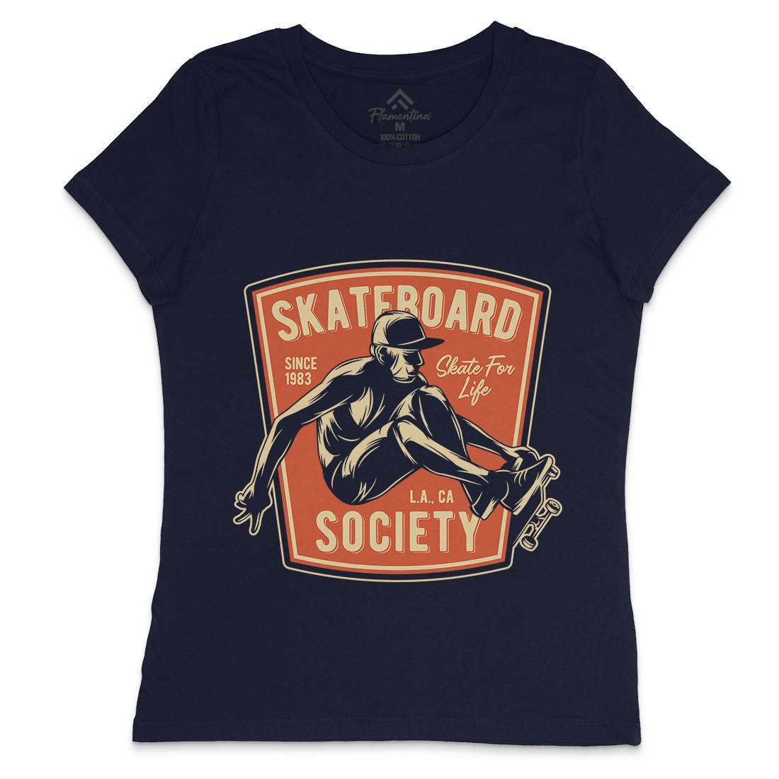 Skater Womens Crew Neck T-Shirt Skate B337