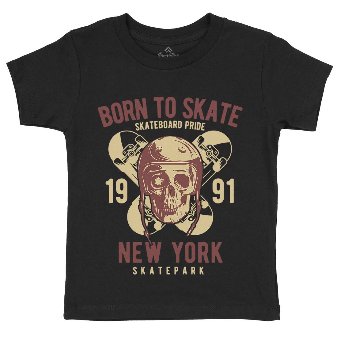 Skater Kids Organic Crew Neck T-Shirt Skate B338