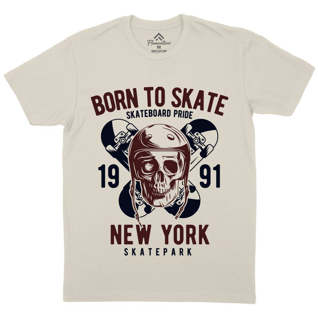 Skater Mens Organic Crew Neck T-Shirt Skate B338