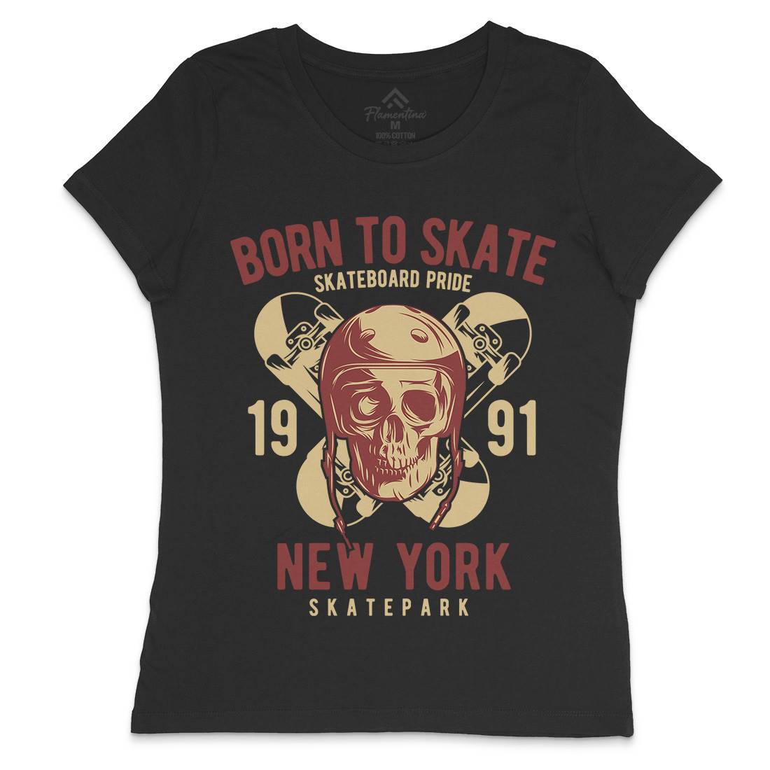 Skater Womens Crew Neck T-Shirt Skate B338