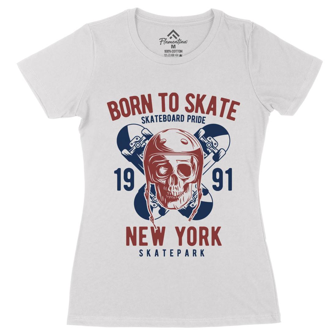 Skater Womens Organic Crew Neck T-Shirt Skate B338