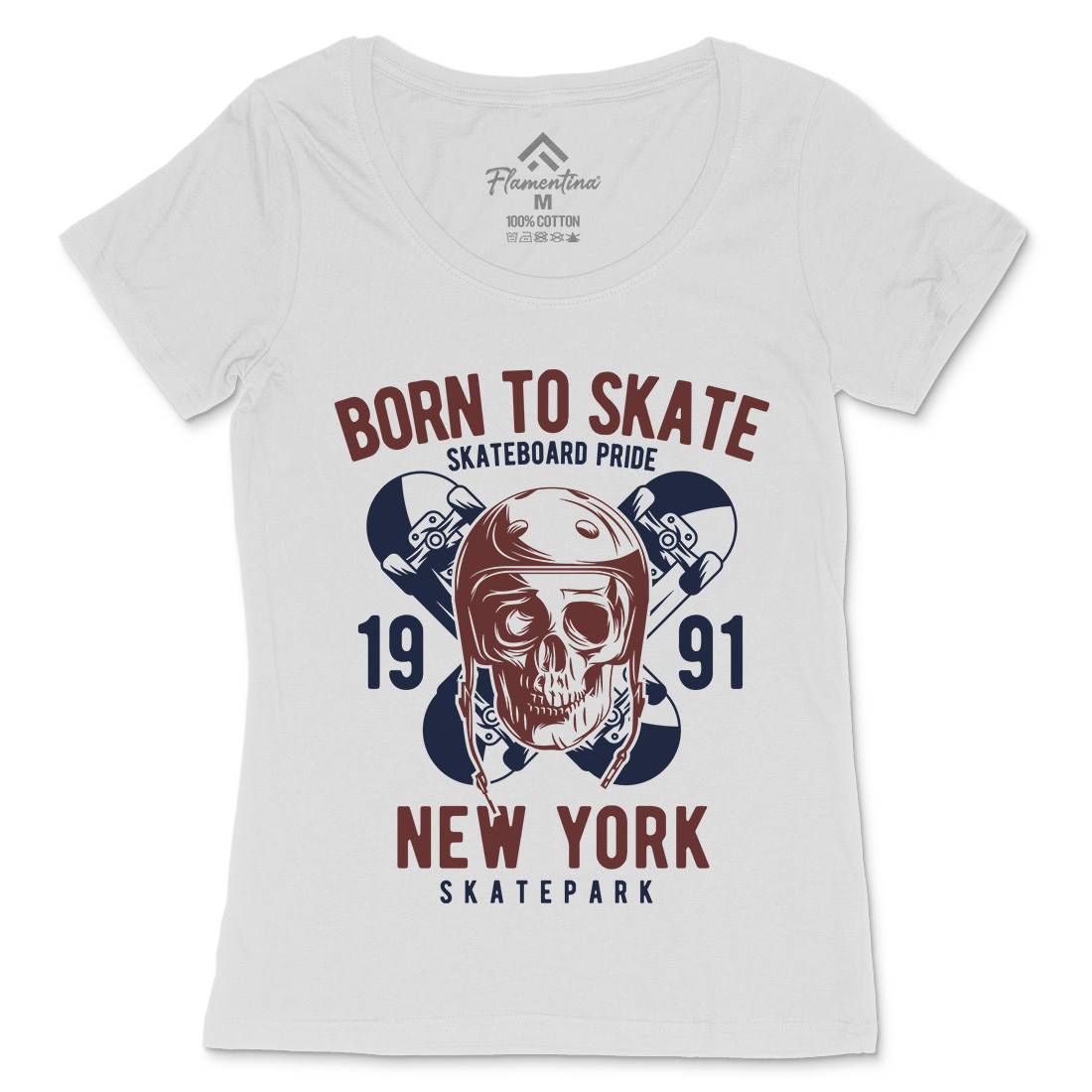 Skater Womens Scoop Neck T-Shirt Skate B338