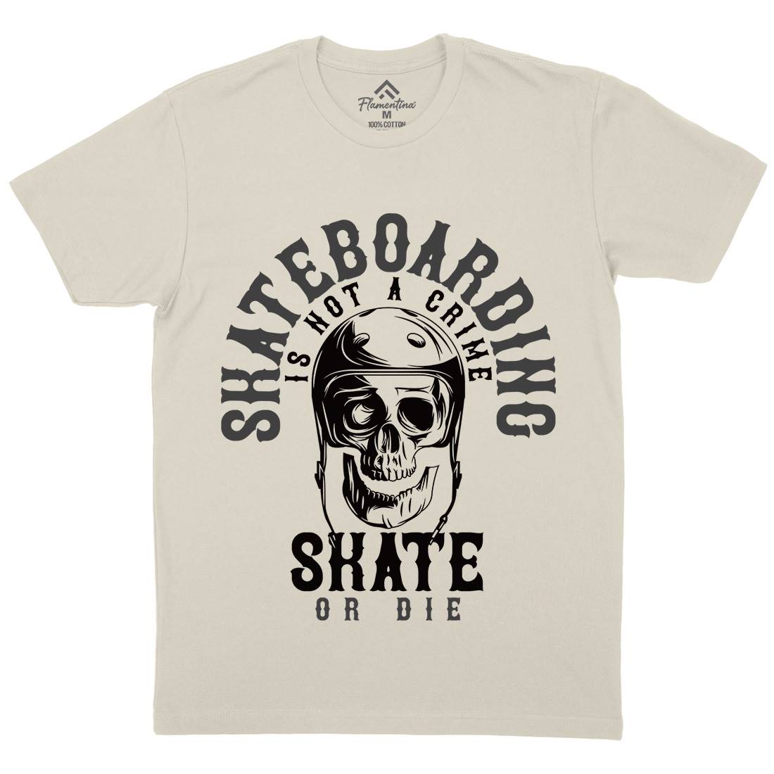 Skater Mens Organic Crew Neck T-Shirt Skate B340