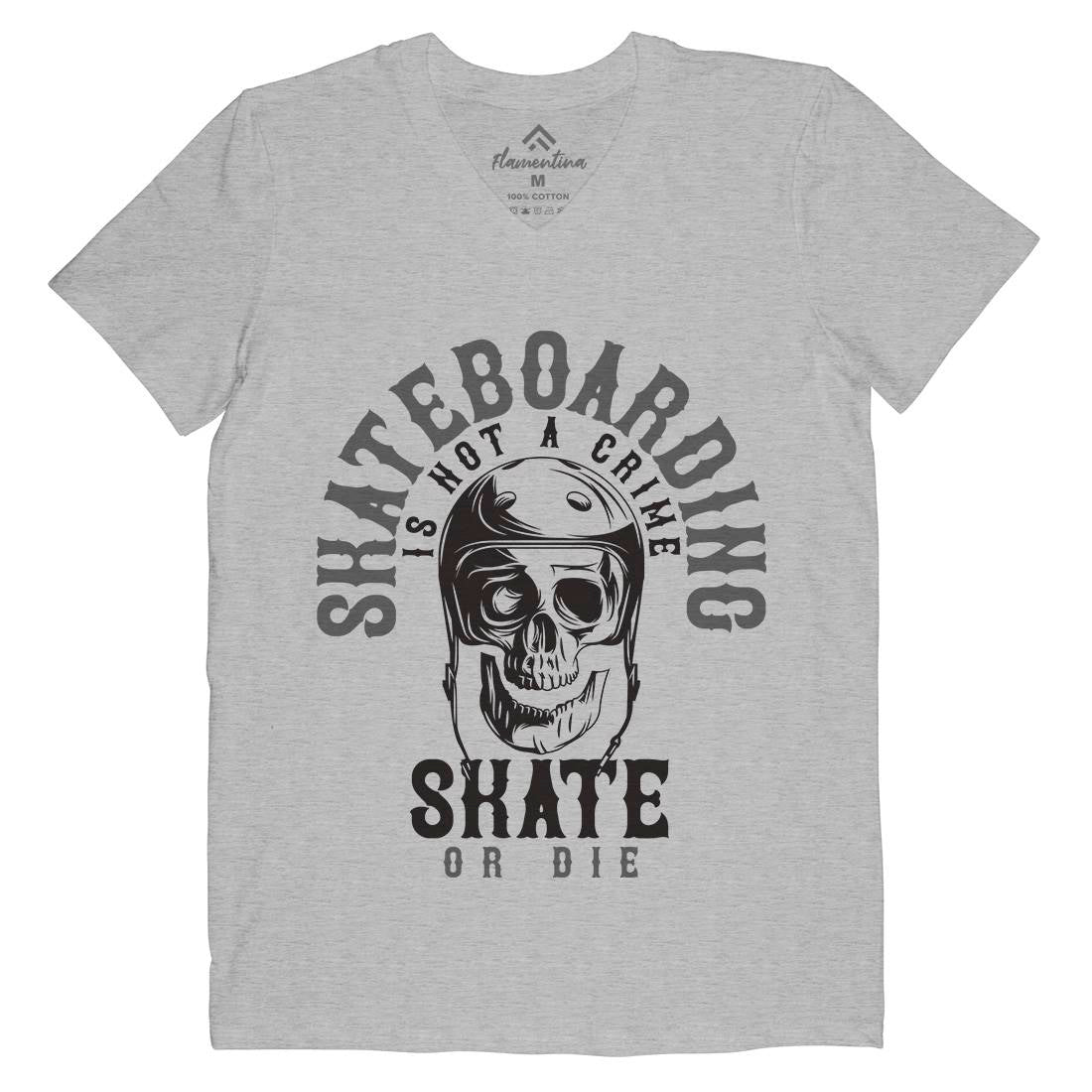 Skater Mens V-Neck T-Shirt Skate B340