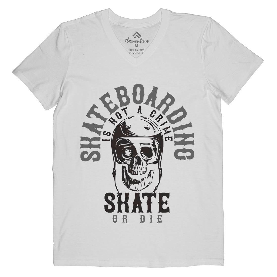 Skater Mens V-Neck T-Shirt Skate B340