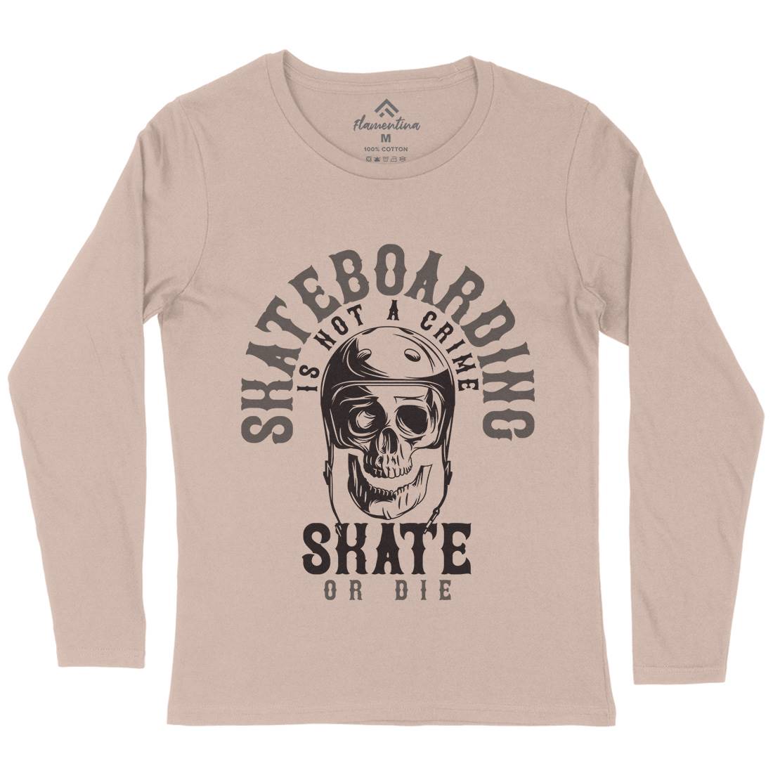 Skater Womens Long Sleeve T-Shirt Skate B340
