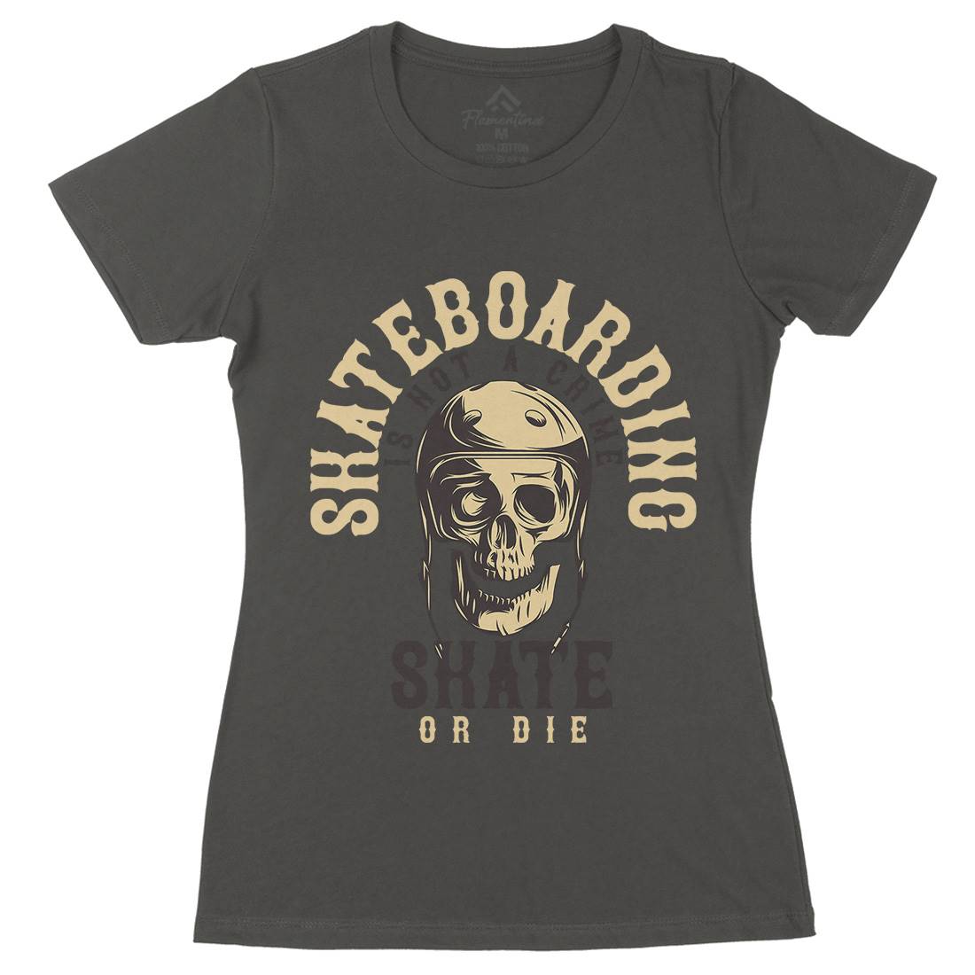 Skater Womens Organic Crew Neck T-Shirt Skate B340