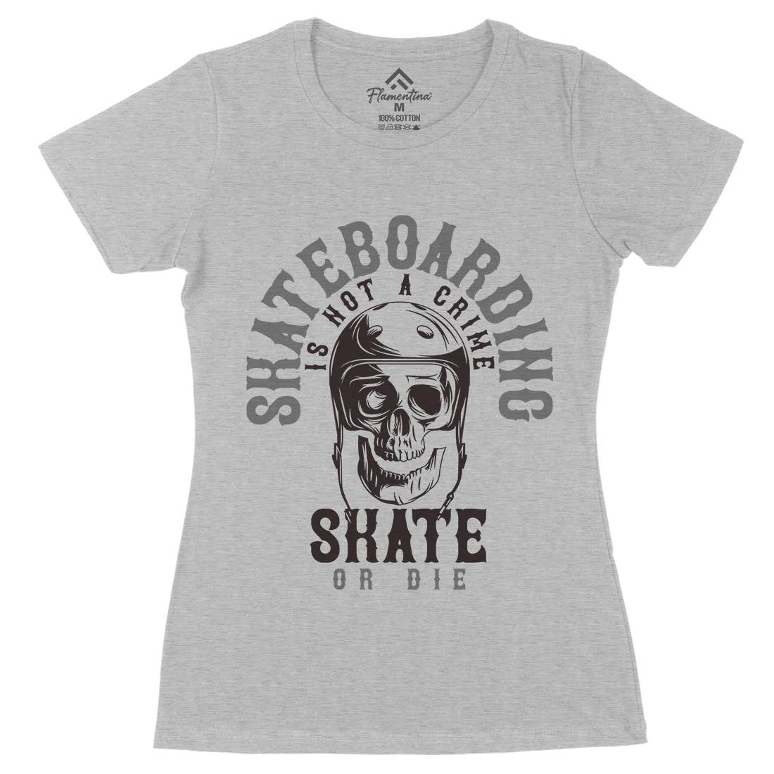 Skater Womens Organic Crew Neck T-Shirt Skate B340