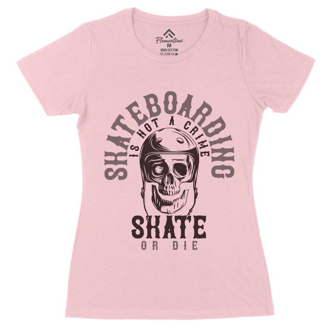 Skater Womens Organic Crew Neck T-Shirt Skate B340