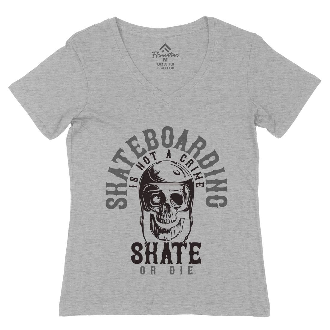 Skater Womens Organic V-Neck T-Shirt Skate B340