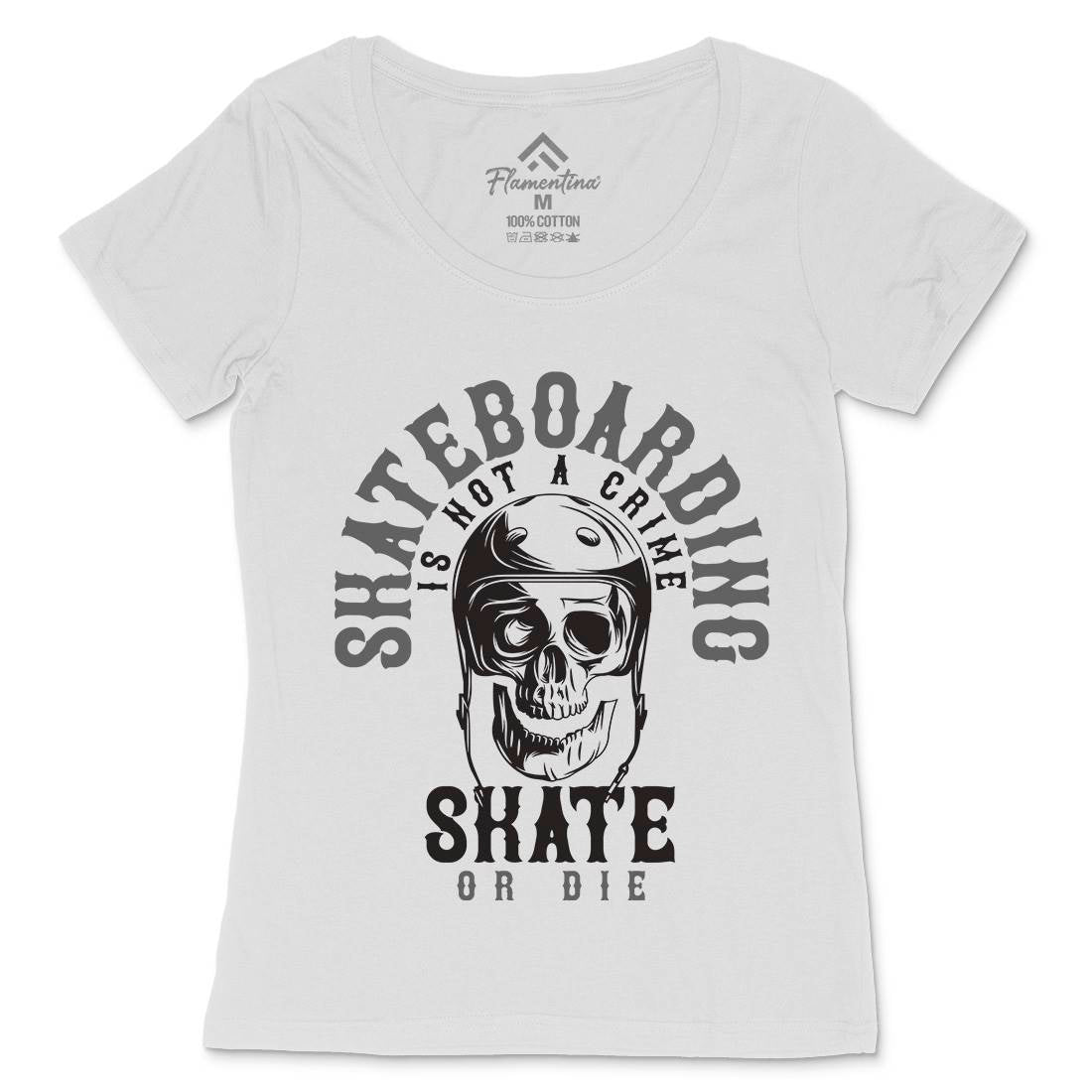 Skater Womens Scoop Neck T-Shirt Skate B340