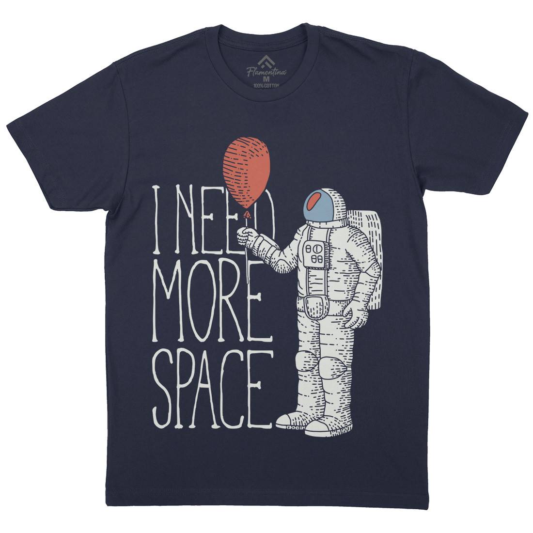 Need More Mens Crew Neck T-Shirt Space B341