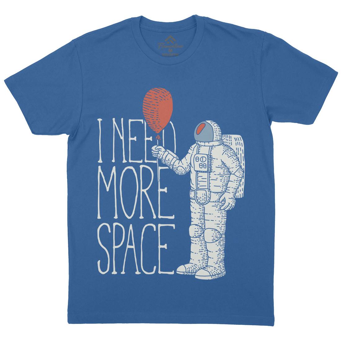 Need More Mens Organic Crew Neck T-Shirt Space B341