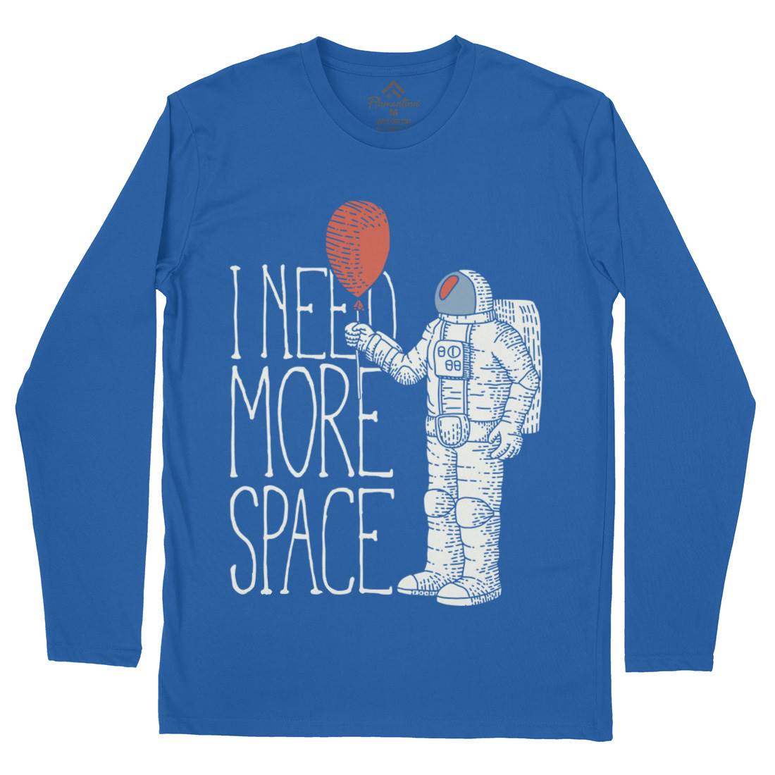 Need More Mens Long Sleeve T-Shirt Space B341