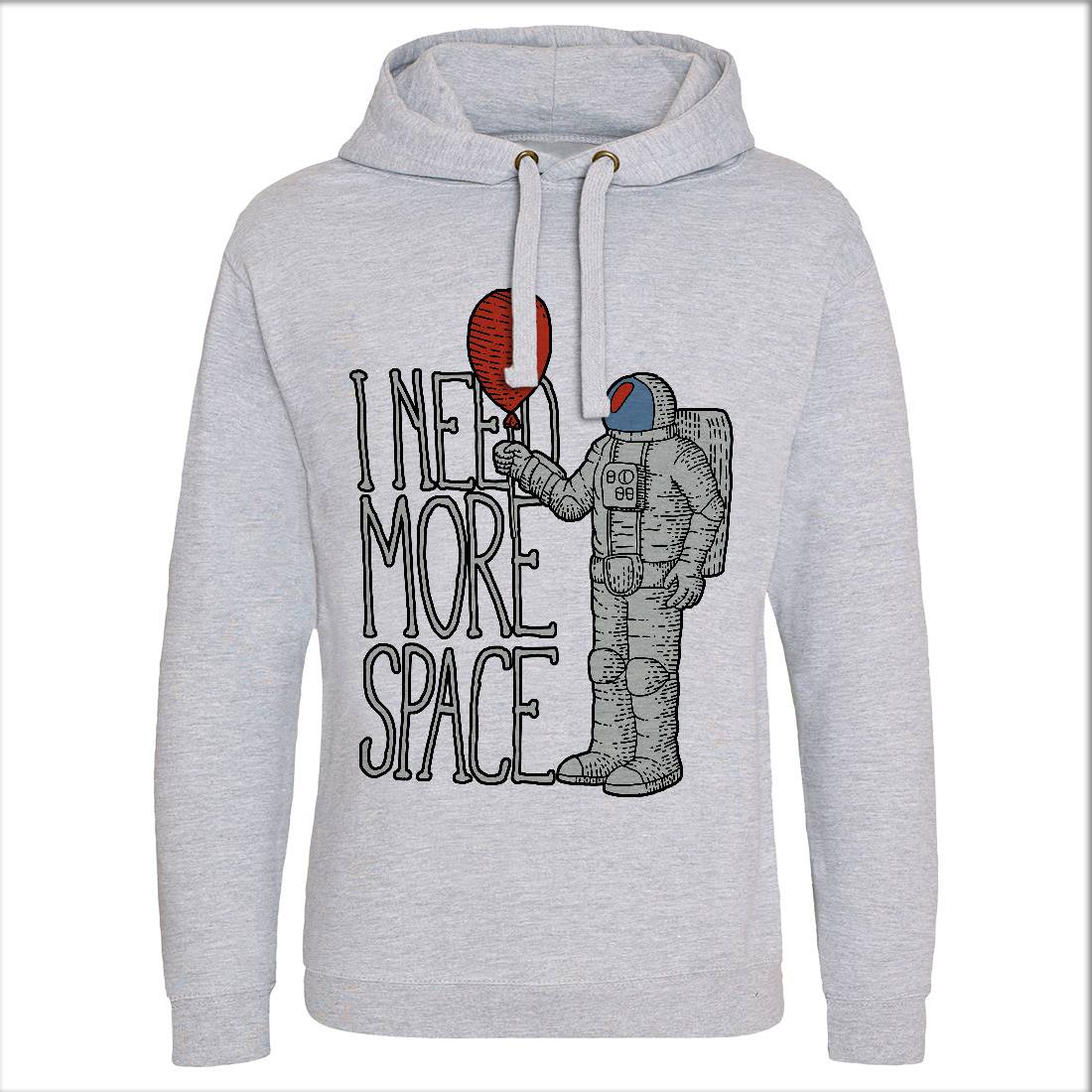 Need More Mens Hoodie Without Pocket Space B341