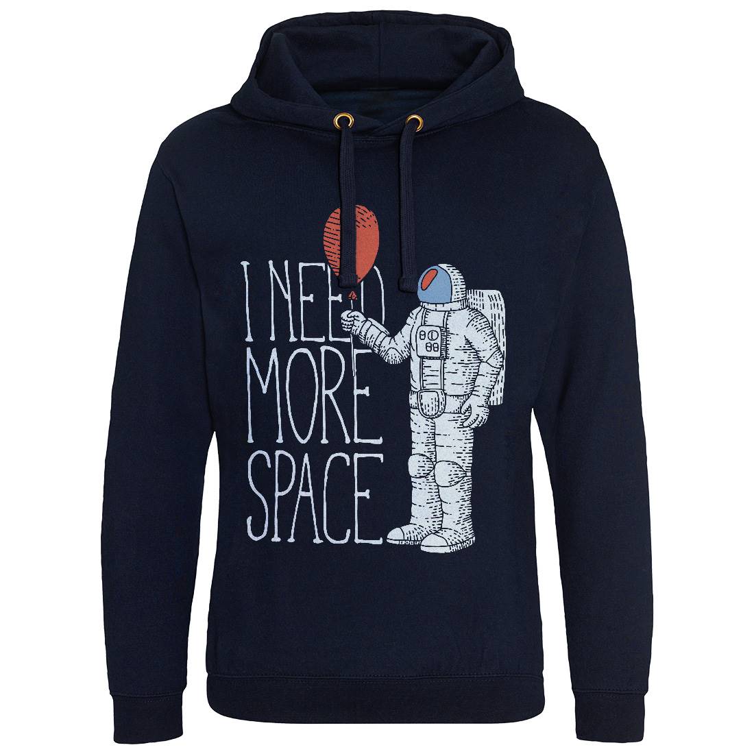 Need More Mens Hoodie Without Pocket Space B341