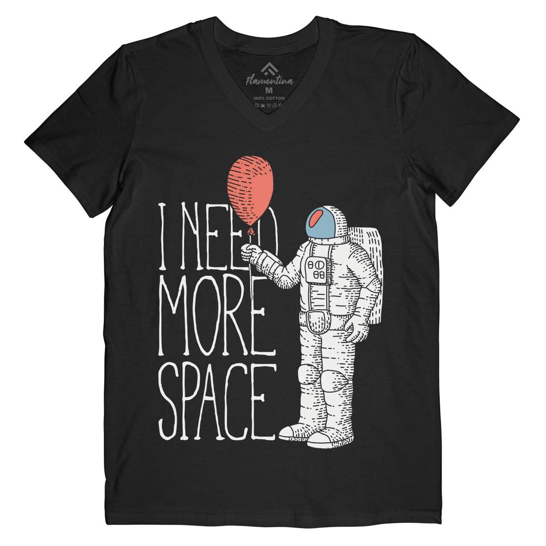 Need More Mens V-Neck T-Shirt Space B341