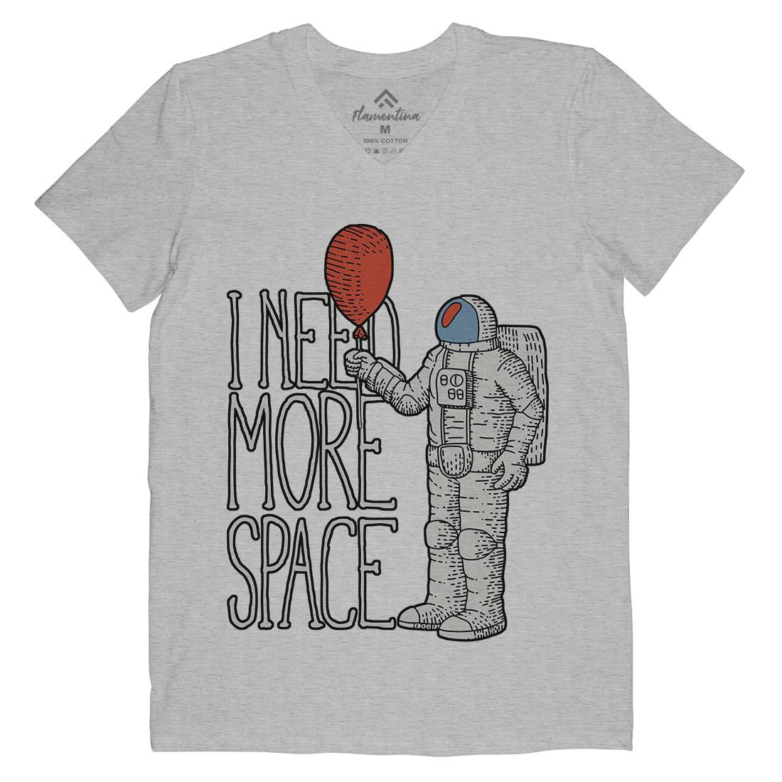 Need More Mens V-Neck T-Shirt Space B341
