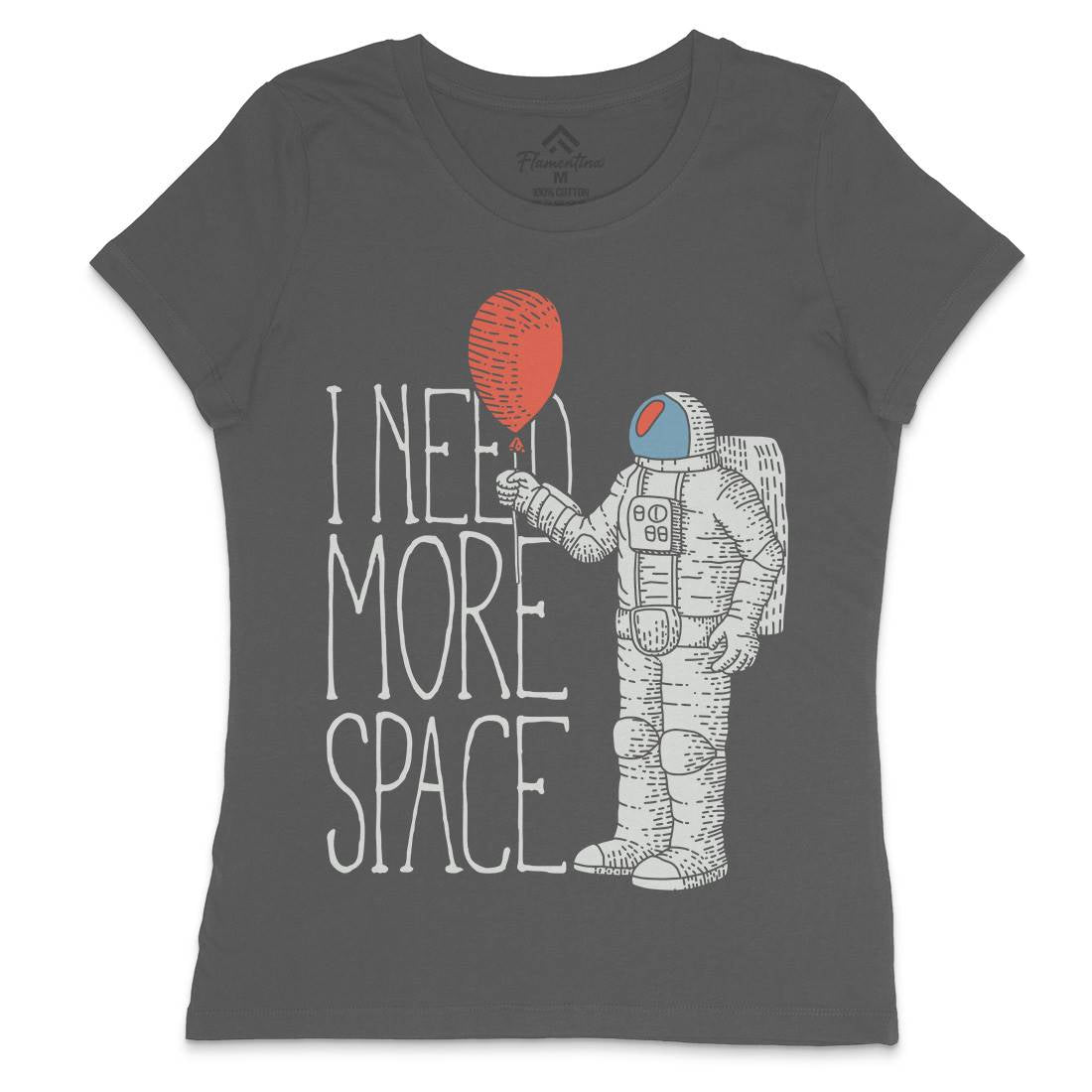 Need More Womens Crew Neck T-Shirt Space B341