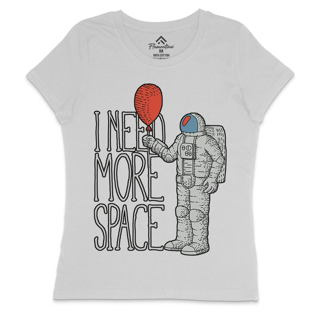 Need More Womens Crew Neck T-Shirt Space B341