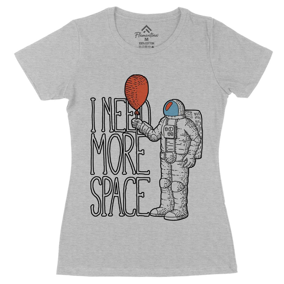 Need More Womens Organic Crew Neck T-Shirt Space B341