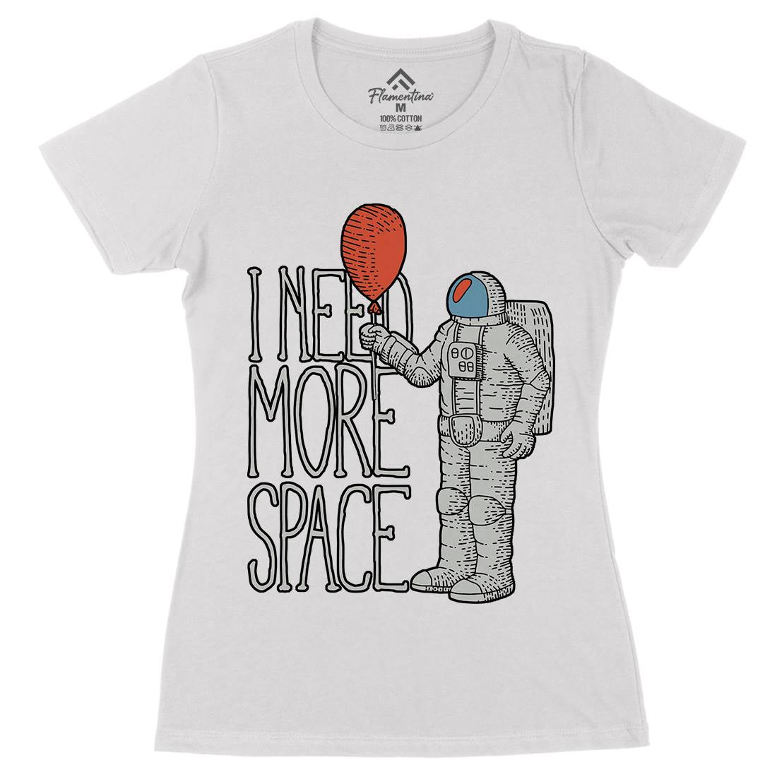 Need More Womens Organic Crew Neck T-Shirt Space B341