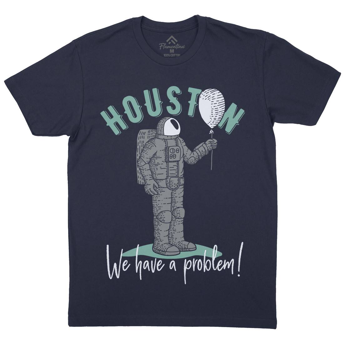 Huston Problem Mens Crew Neck T-Shirt Space B342