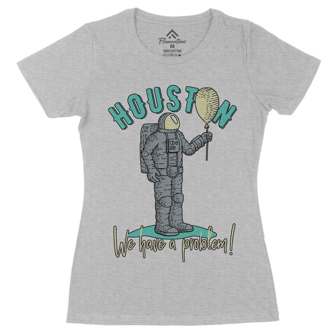 Huston Problem Womens Organic Crew Neck T-Shirt Space B342