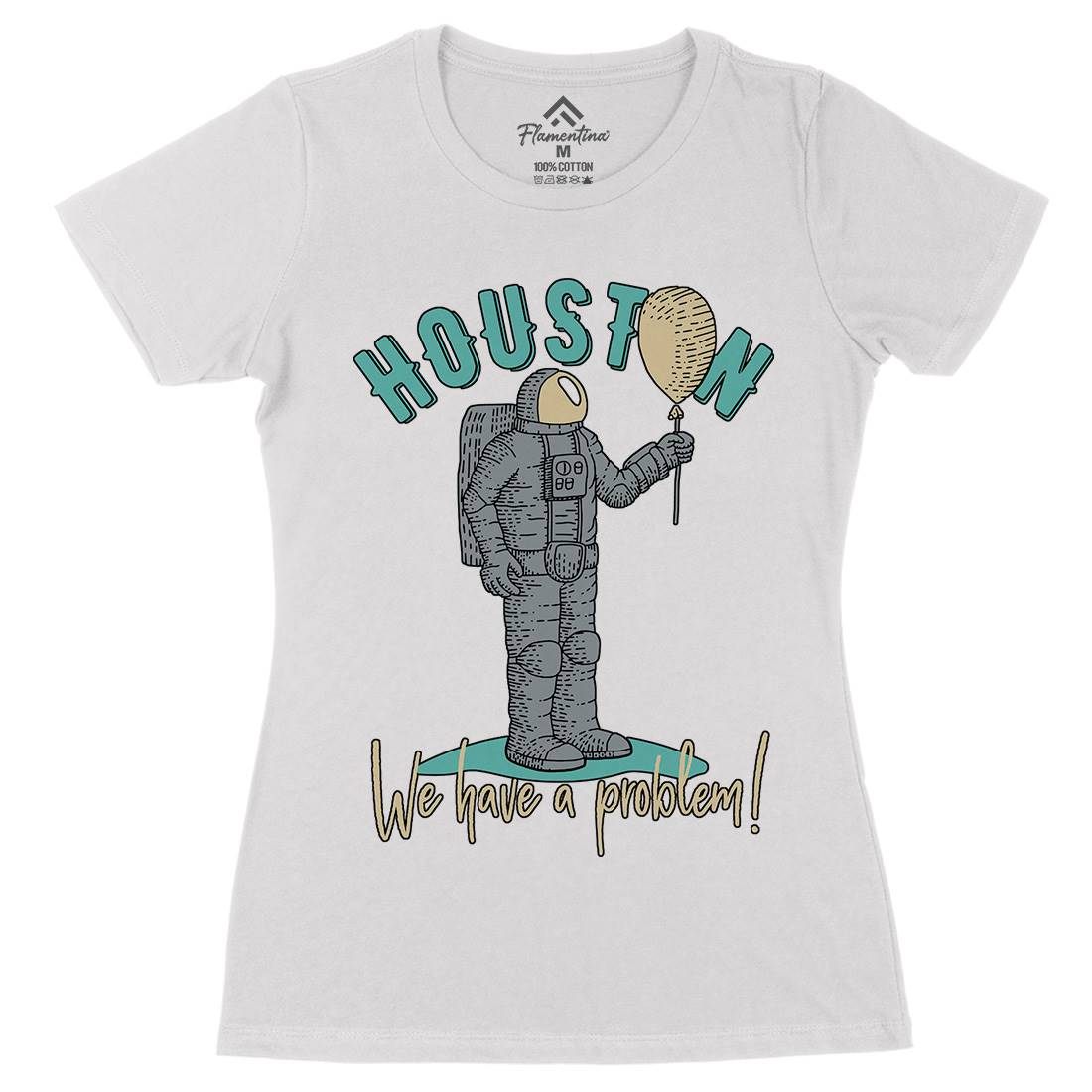 Huston Problem Womens Organic Crew Neck T-Shirt Space B342