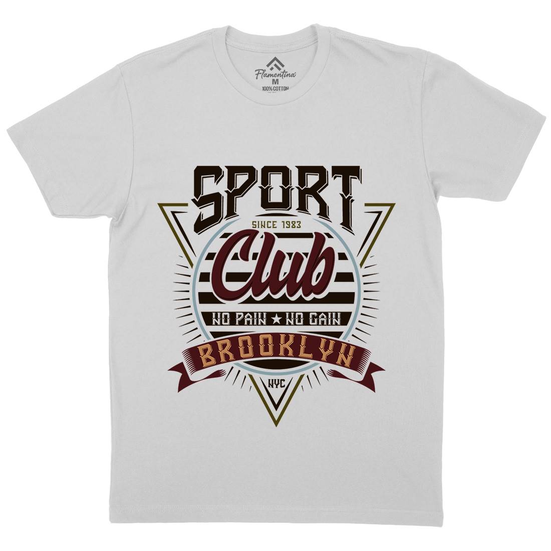 No Pain Gain Club Mens Crew Neck T-Shirt Sport B343