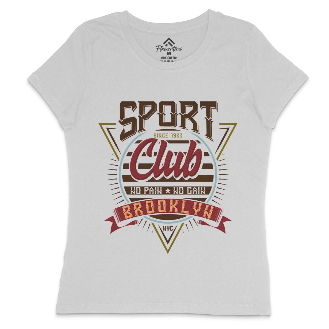 No Pain Gain Club Womens Crew Neck T-Shirt Sport B343