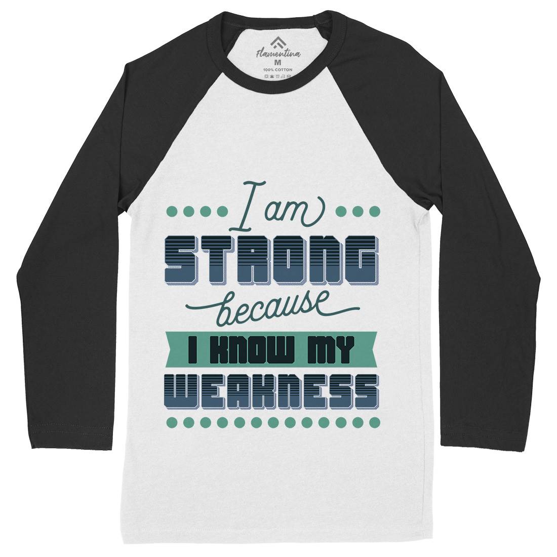 Strong Mens Long Sleeve Baseball T-Shirt Gym B344