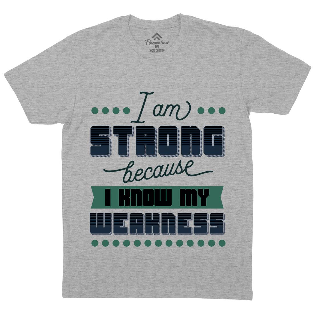 Strong Mens Organic Crew Neck T-Shirt Gym B344