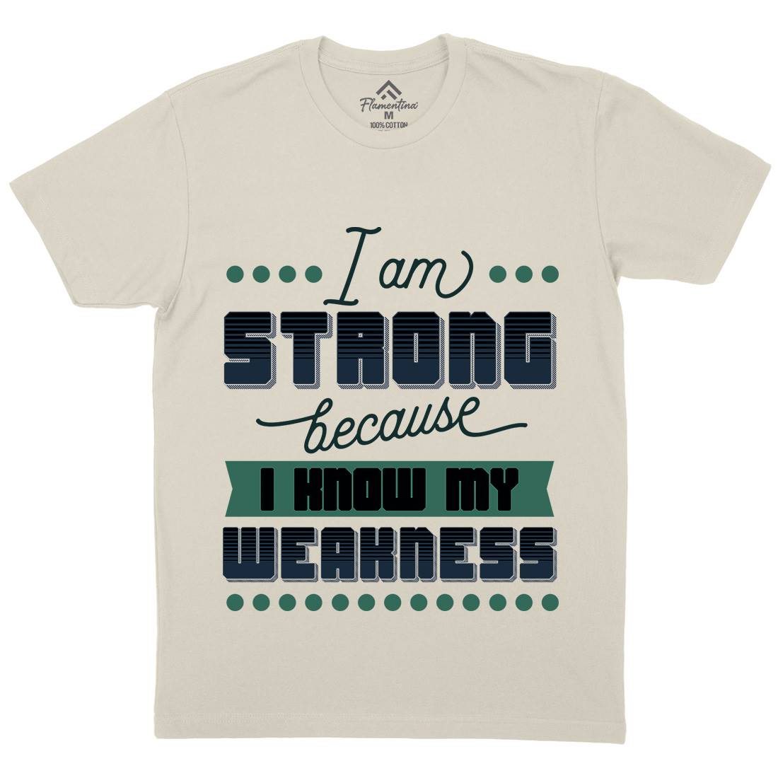 Strong Mens Organic Crew Neck T-Shirt Gym B344