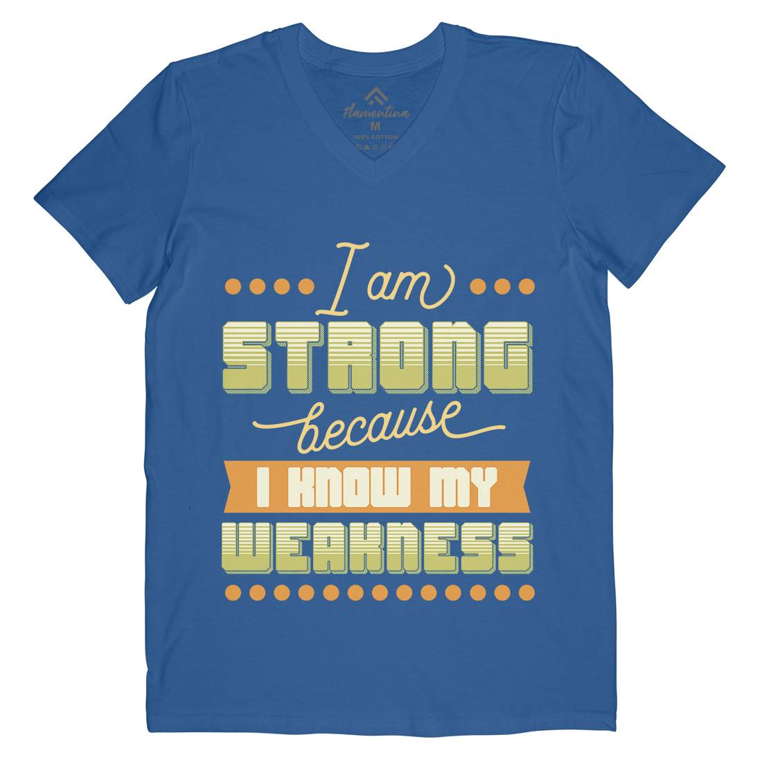Strong Mens V-Neck T-Shirt Gym B344