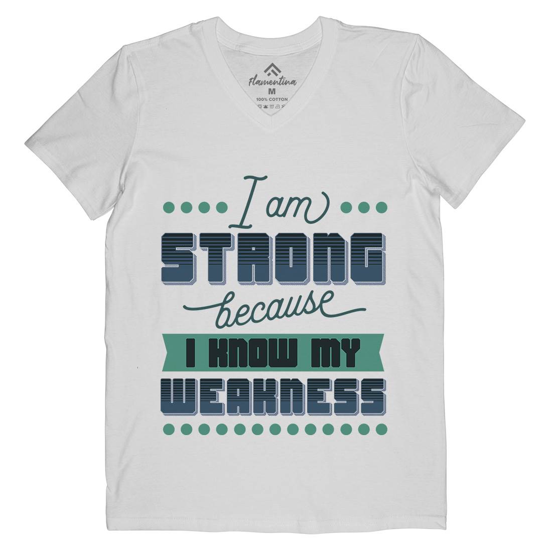 Strong Mens V-Neck T-Shirt Gym B344