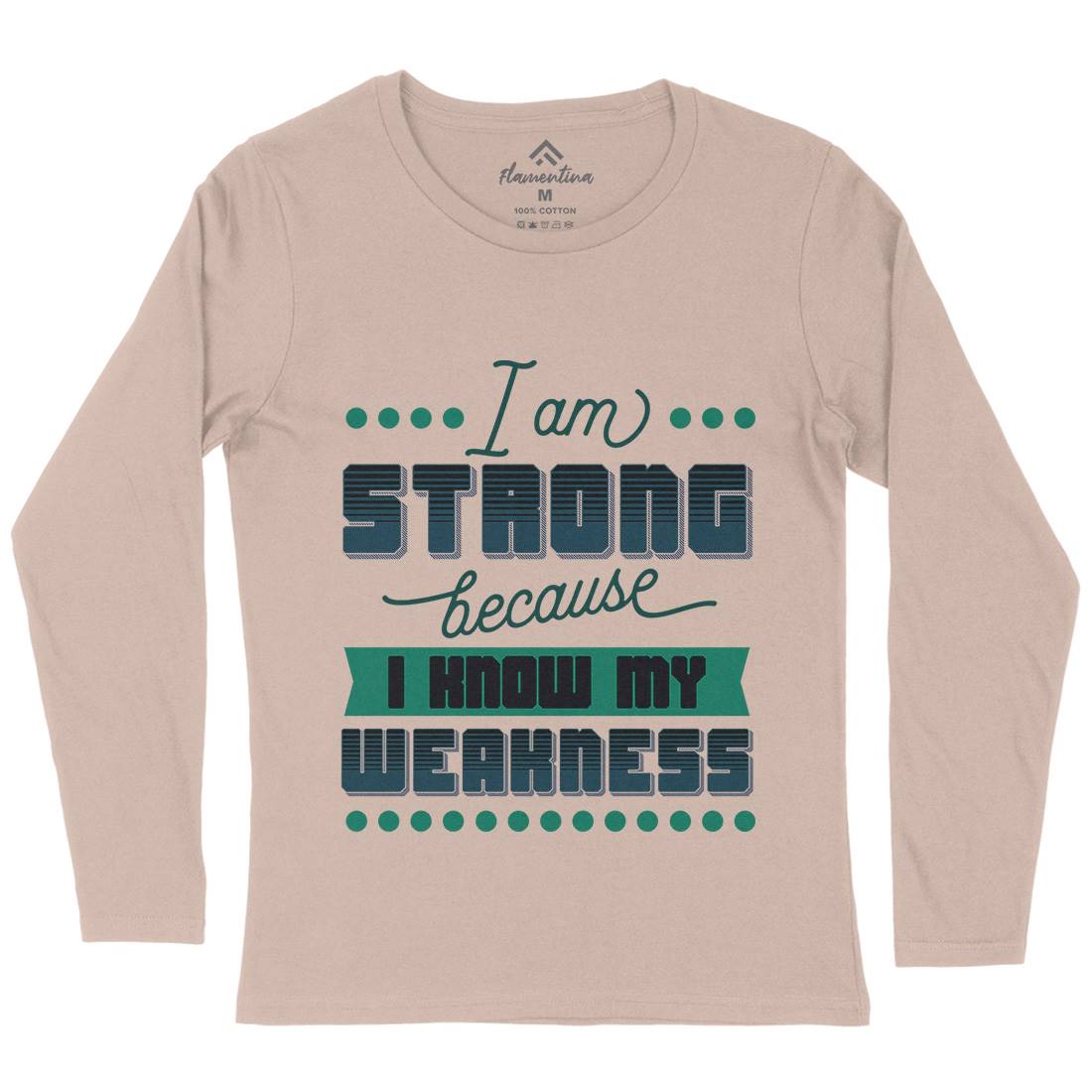 Strong Womens Long Sleeve T-Shirt Gym B344